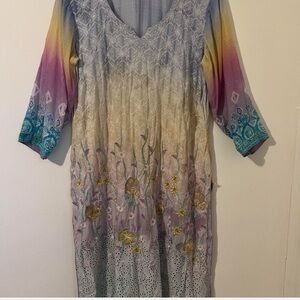 Multicolor Embroidered Dress